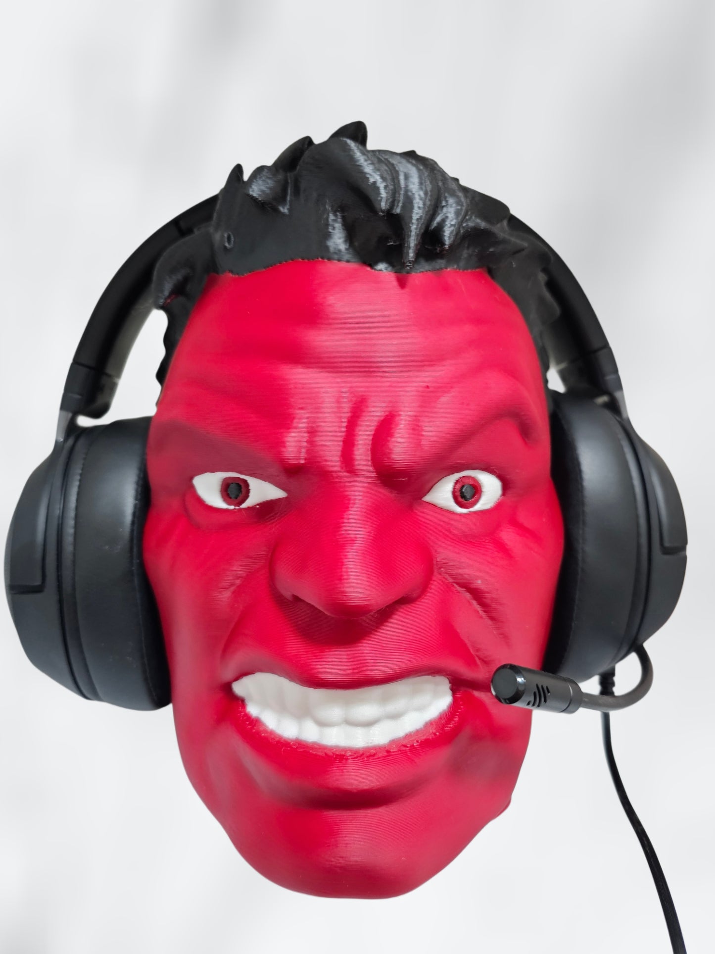 Red Gamma Smash Hero Headphones Stand | 3D Printed | Comics |Bust Decor Collectible | MCU