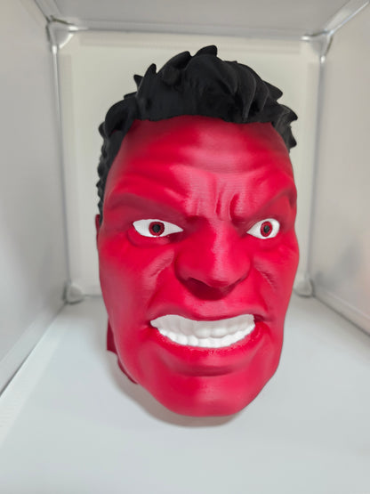 Red Gamma Smash Hero Headphones Stand | 3D Printed | Comics |Bust Decor Collectible | MCU
