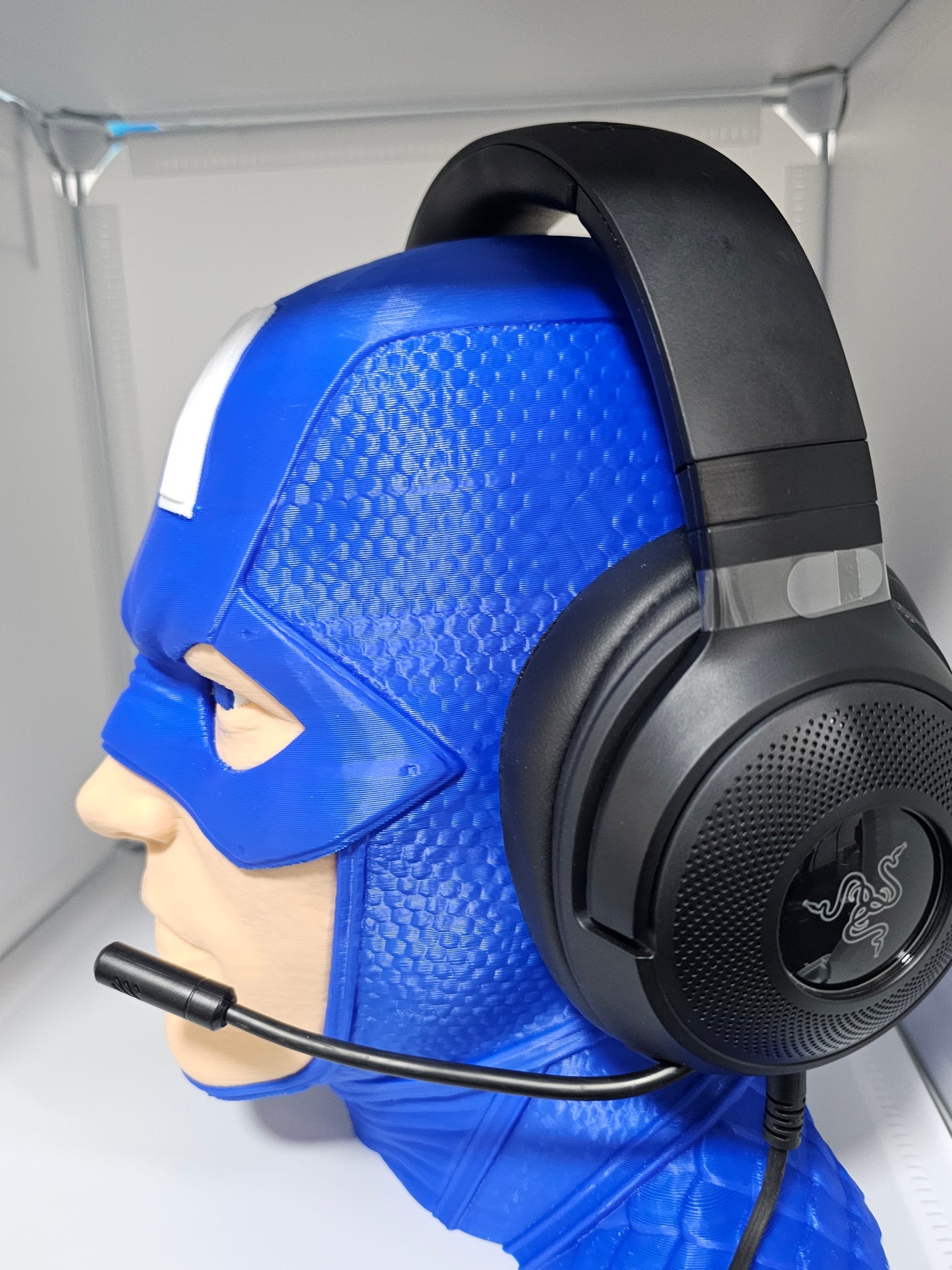 Patriotic Super Soldier Headphones Stand | Unique 3D Printed Headset Holder | Comic Inspired